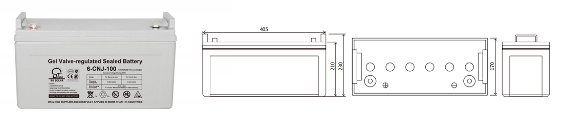 12V100AH gelled battery